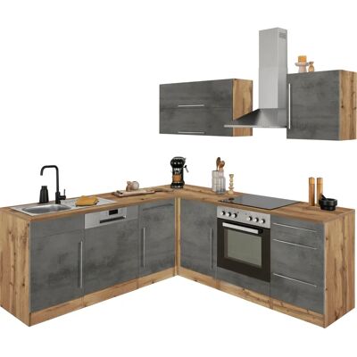 Kochstation Samos - Graue modulare Küche - 220cm B Kochstation Samos - Graue modulare Küche - 220cm B