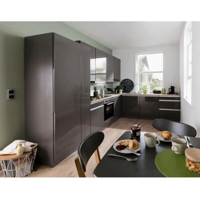 Held Möbel Ohio Küchenunterschrank - 120x60x85cm, Grau Hochglanz Held Möbel Ohio Küchenunterschrank - 120x60x85cm, Grau Hochglanz