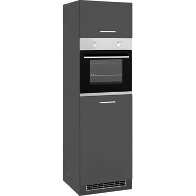 HELD MÖBEL Kehl Backofenschrank - 60x200x60cm, 2 St., grau - Backofen Schrank HELD MÖBEL Kehl Backofenschrank - 60x200x60cm, 2 St., grau - Backofen Schrank