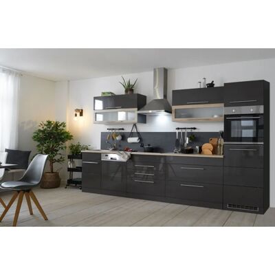 Kochstation KS-Wien Küchen Set - Induktion, Grau - 350cm Kochstation KS-Wien Küchen Set - Induktion, Grau - 350cm