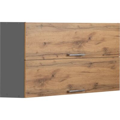 Kochstation KS-Colmar Wandhängeschrank - 100x57x34 cm - Grau mit Eiche - Küchenschrank Kochstation KS-Colmar Wandhängeschrank - 100x57x34 cm - Grau mit Eiche - Küchenschrank