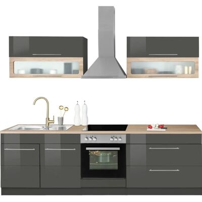 Kochstation KS-Wien - Komplettküchen-Set 260x60cm mit E-Geräten Kochstation KS-Wien - Komplettküchen-Set 260x60cm mit E-Geräten