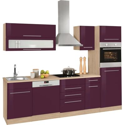 Kochstation Eton - Komplettküchen-Set - 270cm x 60cm - Lila Kochstation Eton - Komplettküchen-Set - 270cm x 60cm - Lila