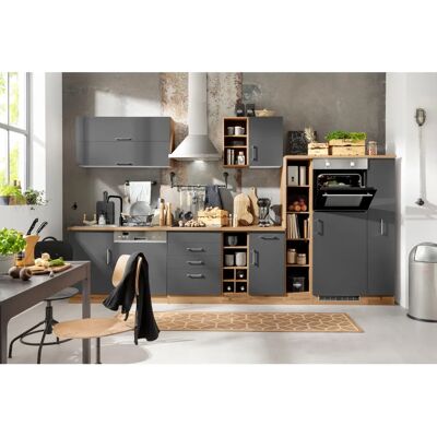 Kochstation KS-Colmar - Wandhängeschrank - Anthrazit - 110cm Kochstation KS-Colmar - Wandhängeschrank - Anthrazit - 110cm