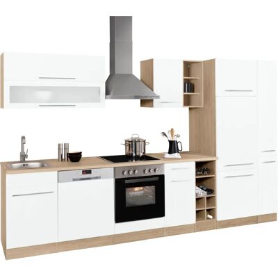Kochstation Eton Küchenzeile - Weiß, 330cm x 60cm - Küche Kochstation Eton Küchenzeile - Weiß, 330cm x 60cm - Küche
