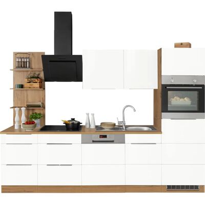 Kochstation KS-Brindisi 280cm Weiße Küche - Küchen-Set Kochstation KS-Brindisi 280cm Weiße Küche - Küchen-Set