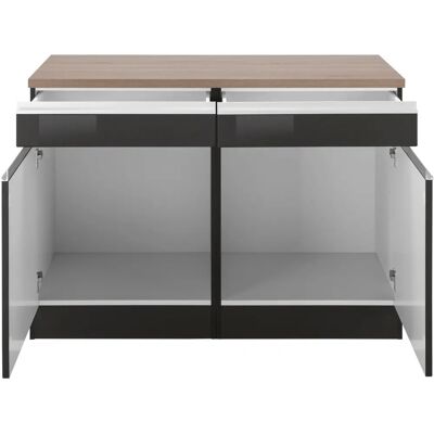 HELD MÖBEL Ohio - 120cm Grau Hochglanz Unterschrank HELD MÖBEL Ohio - 120cm Grau Hochglanz Unterschrank