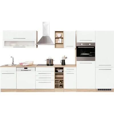 Kochstation KS-Eton - Komplettküchen-Set - Weiß & Eiche Kochstation KS-Eton - Komplettküchen-Set - Weiß & Eiche