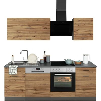 Kochstation KS-Trier - Komplett Küche - 220cm Breit Kochstation KS-Trier - Komplett Küche - 220cm Breit