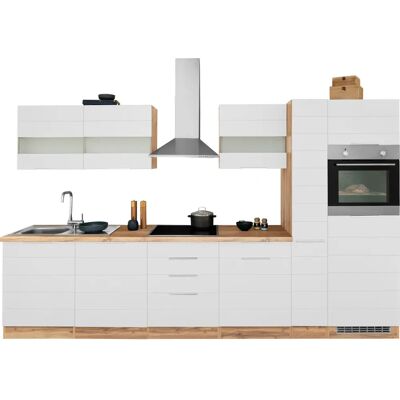 Kochstation KS-Luhe - Komplettküchen-Set, Weiß, 330x60 cm Kochstation KS-Luhe - Komplettküchen-Set, Weiß, 330x60 cm