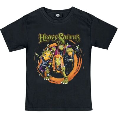 Heavysaurus Rock 'n Rarr Unisex T-paita - T-paita - Musta Heavysaurus Rock 'n Rarr Unisex T-paita - T-paita - Musta