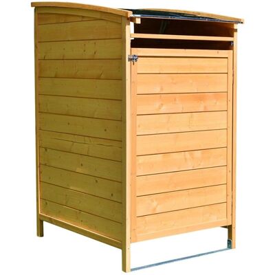 Copertura per bidoni MELKO - 120L Caixa in legno resistente alle intemperie Copertura per bidoni MELKO - 120L Caixa in legno resistente alle intemperie