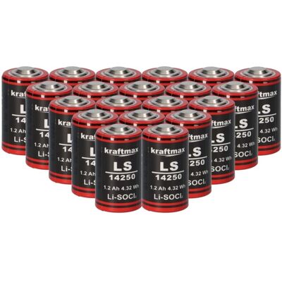 Kraftmax - LS14250 - 1/2 AA - 3,6V 1200mAh Batterie Kraftmax - LS14250 - 1/2 AA - 3,6V 1200mAh Batterie
