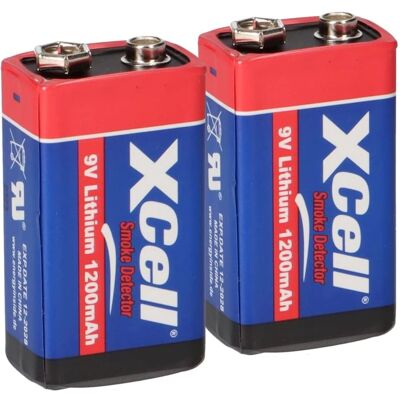 XCell - Lithium 9V Block - 1200 mAh - 10 Jahre - Battery XCell - Lithium 9V Block - 1200 mAh - 10 Jahre - Battery