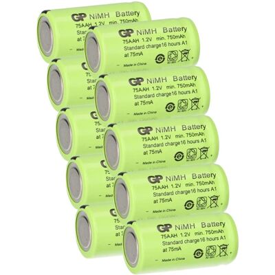 GP - GP75AAH - 2/3AA NiMH 1,2V - 750mAh - Batterie GP - GP75AAH - 2/3AA NiMH 1,2V - 750mAh - Batterie
