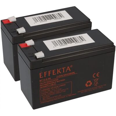 Effekta - BT 12-9,5 - 2x12V - 9,5Ah - AGM - Batterie Effekta - BT 12-9,5 - 2x12V - 9,5Ah - AGM - Batterie
