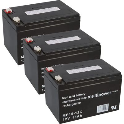 Multipower - MP15-12C - 3x12V - 15Ah - Batteriepack Multipower - MP15-12C - 3x12V - 15Ah - Batteriepack