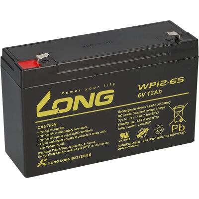 Kung Long - WP12-6S-M - 6V 12Ah - AGM Batterie Kung Long - WP12-6S-M - 6V 12Ah - AGM Batterie