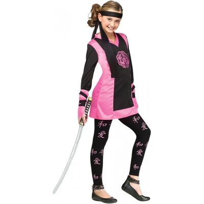Horror-Shop - Dragon Ninja Girl - Pink Tunika - Kostüm Horror-Shop - Dragon Ninja Girl - Pink Tunika - Kostüm