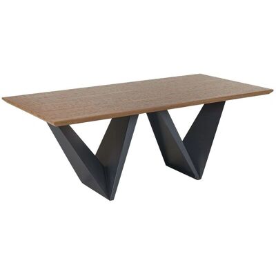 Tavolo da pranzo Beliani in legno scuro - SINTRA - 200x100cm - Stile industriale Tavolo da pranzo Beliani in legno scuro - SINTRA - 200x100cm - Stile industriale
