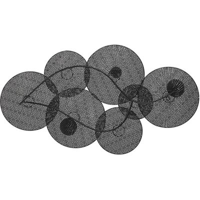 Décoration murale en métal multicolore 49 x 91 cm cercles - Décoration murale - Publicité Décoration murale en métal multicolore 49 x 91 cm cercles - Décoration murale - Publicité