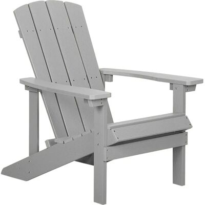 Sedia da Giardino Beliani Grigio Chiaro - Resistente alle Intemperie - Stile Moderno - Sedia da Giardino Sedia da Giardino Beliani Grigio Chiaro - Resistente alle Intemperie - Stile Moderno - Sedia da Giardino