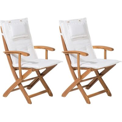 Ensemble de Chaises de Jardin Beliani - Bois d'Acacia Rustique - 2 Chaises - Publicité Ensemble de Chaises de Jardin Beliani - Bois d'Acacia Rustique - 2 Chaises - Publicité