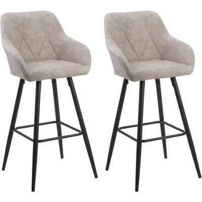 Beliani DARIEN Beige Fabric Armchair Set - Modern Bar Chairs Beliani DARIEN Beige Fabric Armchair Set - Modern Bar Chairs