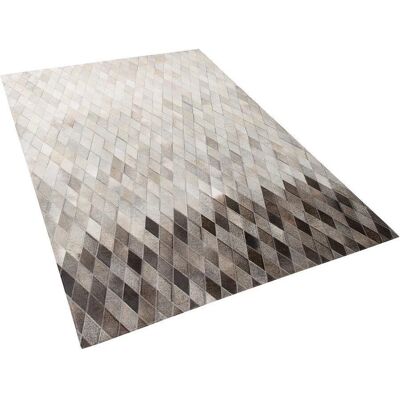 Alfombra de cuero patchwork Beliani - 160x230 cm - Estilo moderno Alfombra de cuero patchwork Beliani - 160x230 cm - Estilo moderno