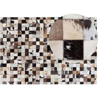 Beliani Modelo xx160 Alfombra patchwork de piel de vacuno - Alfombra Beliani Modelo xx160 Alfombra patchwork de piel de vacuno - Alfombra