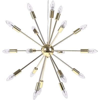 Beliani Pendant Lamp MAGUSE - 18 Light Gold Modern Ceiling Light Beliani Pendant Lamp MAGUSE - 18 Light Gold Modern Ceiling Light