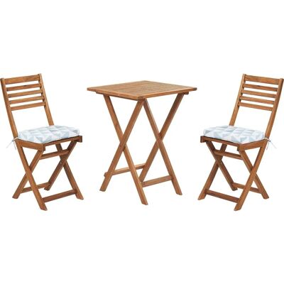 Set bistrò in legno di acacia blu FIJI - Arredo da giardino Beliani Set bistrò in legno di acacia blu FIJI - Arredo da giardino Beliani