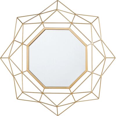 Beliani HILLION 60cm Gold Round Wall Mirror - Wall Mirror Beliani HILLION 60cm Gold Round Wall Mirror - Wall Mirror