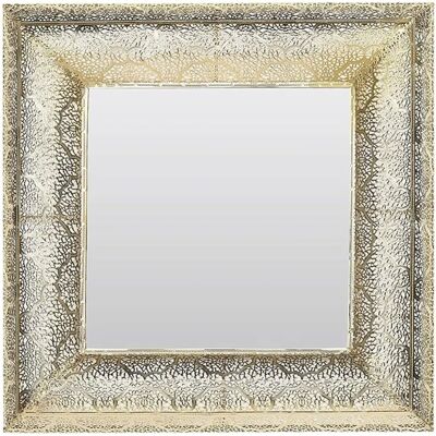 Beliani Wall Mirror 60 x 60 cm Gold - Wall Mirror Beliani Wall Mirror 60 x 60 cm Gold - Wall Mirror