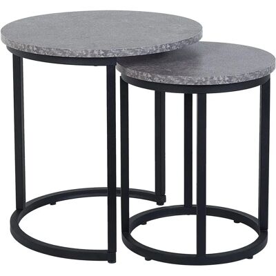 Beliani Modello - Set di 2 Tavoli - Stile Industriale - Design Moderno Beliani Modello - Set di 2 Tavoli - Stile Industriale - Design Moderno