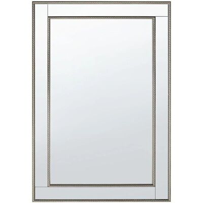 Specchio da Parete Beliani FENIOUX Argento - Rettangolare 60x90cm Stile Art Deco Minimalista Specchio da Parete Beliani FENIOUX Argento - Rettangolare 60x90cm Stile Art Deco Minimalista