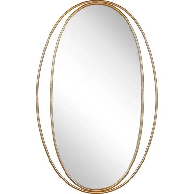 Beliani Wandspiegel BESSON 90x55cm Metall Gold - Wanddekoration Glam Stil Beliani Wandspiegel BESSON 90x55cm Metall Gold - Wanddekoration Glam Stil