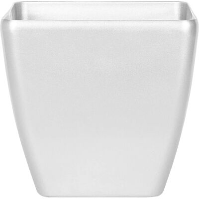 Beliani Silber Pflanzgefäß - 42x42x41 cm - Wetterfest Modernes Design Beliani Silber Pflanzgefäß - 42x42x41 cm - Wetterfest Modernes Design