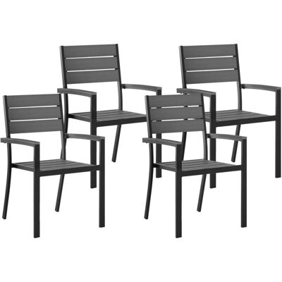 Beliani Sedie da giardino Set di 4 - Moderno per patio Beliani Sedie da giardino Set di 4 - Moderno per patio