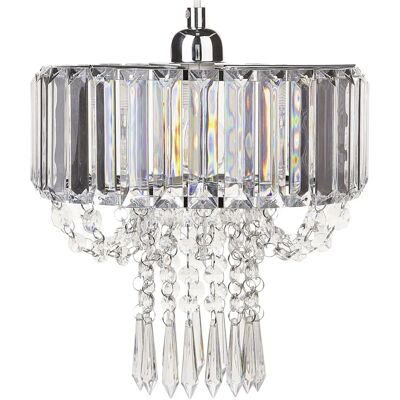 Lámpara Colgante Beliani - Cristal Acrílico Transparente - 83 cm - Lámpara Colgante Lámpara Colgante Beliani - Cristal Acrílico Transparente - 83 cm - Lámpara Colgante