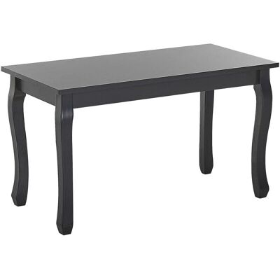 Table basse Beliani MDF Noir Pieds en bois de pin - Table basse - Publicité Table basse Beliani MDF Noir Pieds en bois de pin - Table basse - Publicité