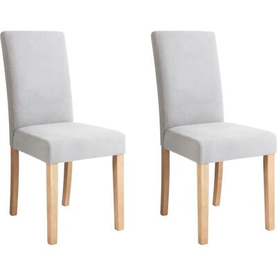 Beliani Set di 2 Sedie da Pranzo Grigie - Moderne Beliani Set di 2 Sedie da Pranzo Grigie - Moderne