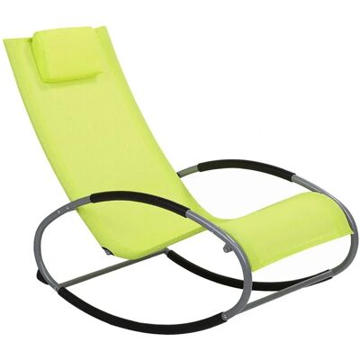 Sdraio a dondolo verde lime Beliani - Arredo da giardino Sdraio a dondolo verde lime Beliani - Arredo da giardino