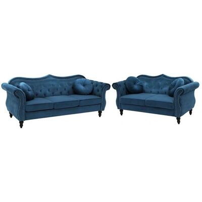 Beliani olohuoneen setti tummansininen sametti - Living Room Set Beliani olohuoneen setti tummansininen sametti - Living Room Set