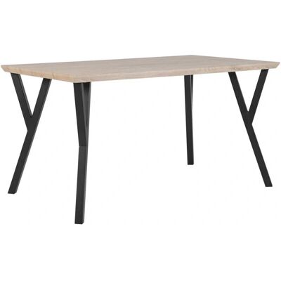 Table à manger Beliani en bois clair - 140x80 cm - Pour 6 personnes - Publicité Table à manger Beliani en bois clair - 140x80 cm - Pour 6 personnes - Publicité