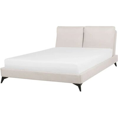 Beliani King Size Sänky Vaalean Beigen Chenille - Sänky Melle 140x200cm Beliani King Size Sänky Vaalean Beigen Chenille - Sänky Melle 140x200cm