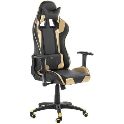 Sedia da gioco Beliani Nera e Dorata KNIGHT - Sedia da gioco Sedia da gioco Beliani Nera e Dorata KNIGHT - Sedia da gioco