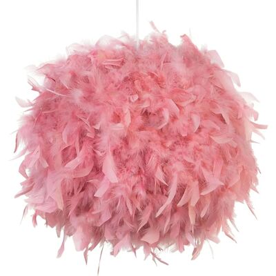 Beliani Pendelleuchte Pink Feder - Pendelleuchte Beliani Pendelleuchte Pink Feder - Pendelleuchte