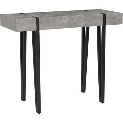Tavolo console ADENA effetto cemento grigio chiaro - Stile industriale Tavolo console ADENA effetto cemento grigio chiaro - Stile industriale