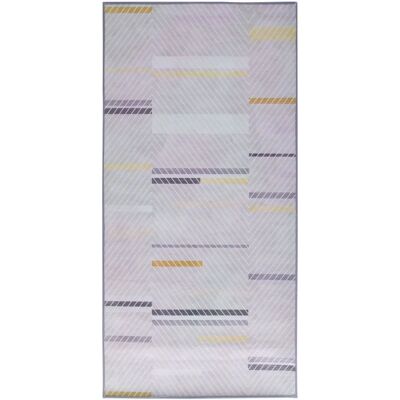 Alfombra Beliani Gris Amarillo 80x150cm Bajo Pelo Diseño Moderno Alfombra Beliani Gris Amarillo 80x150cm Bajo Pelo Diseño Moderno